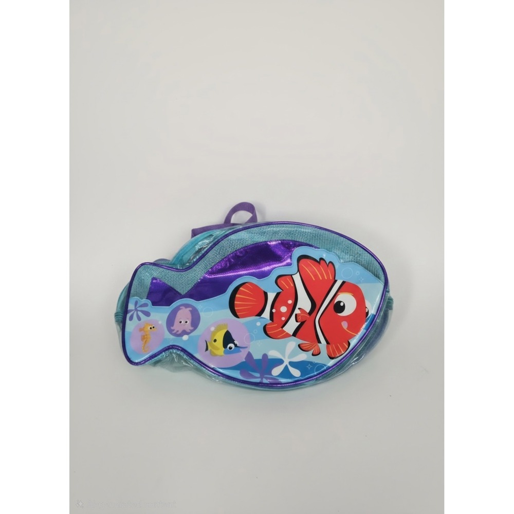 Vintage Disney Store Finding Nemo Dory Clear Plastic  Backpack 17Lx11Hx3W